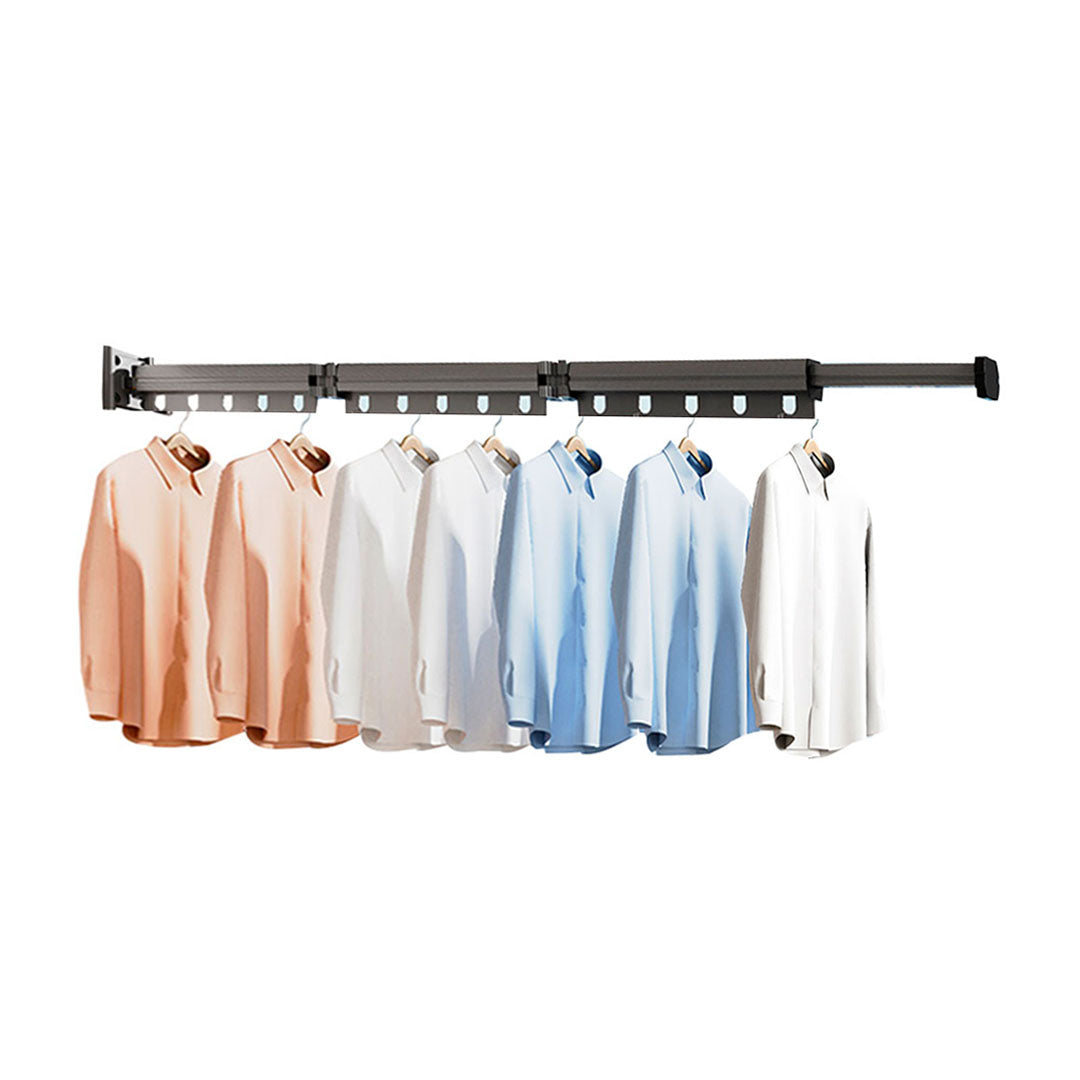 127.5cm Suction-Mounted Retractable Clothing Drying Rack