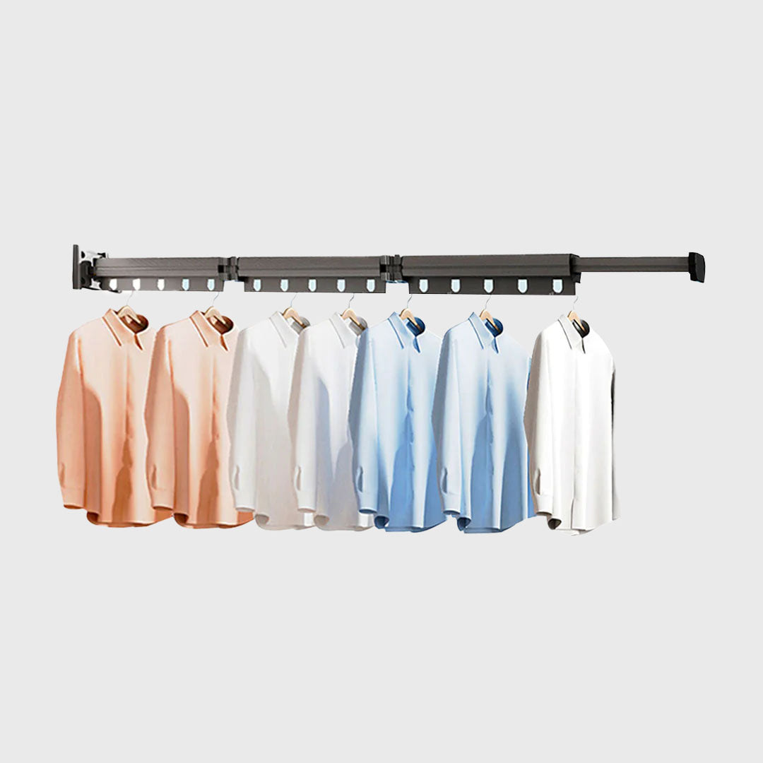 127.5cm Suction-Mounted Retractable Clothing Drying Rack
