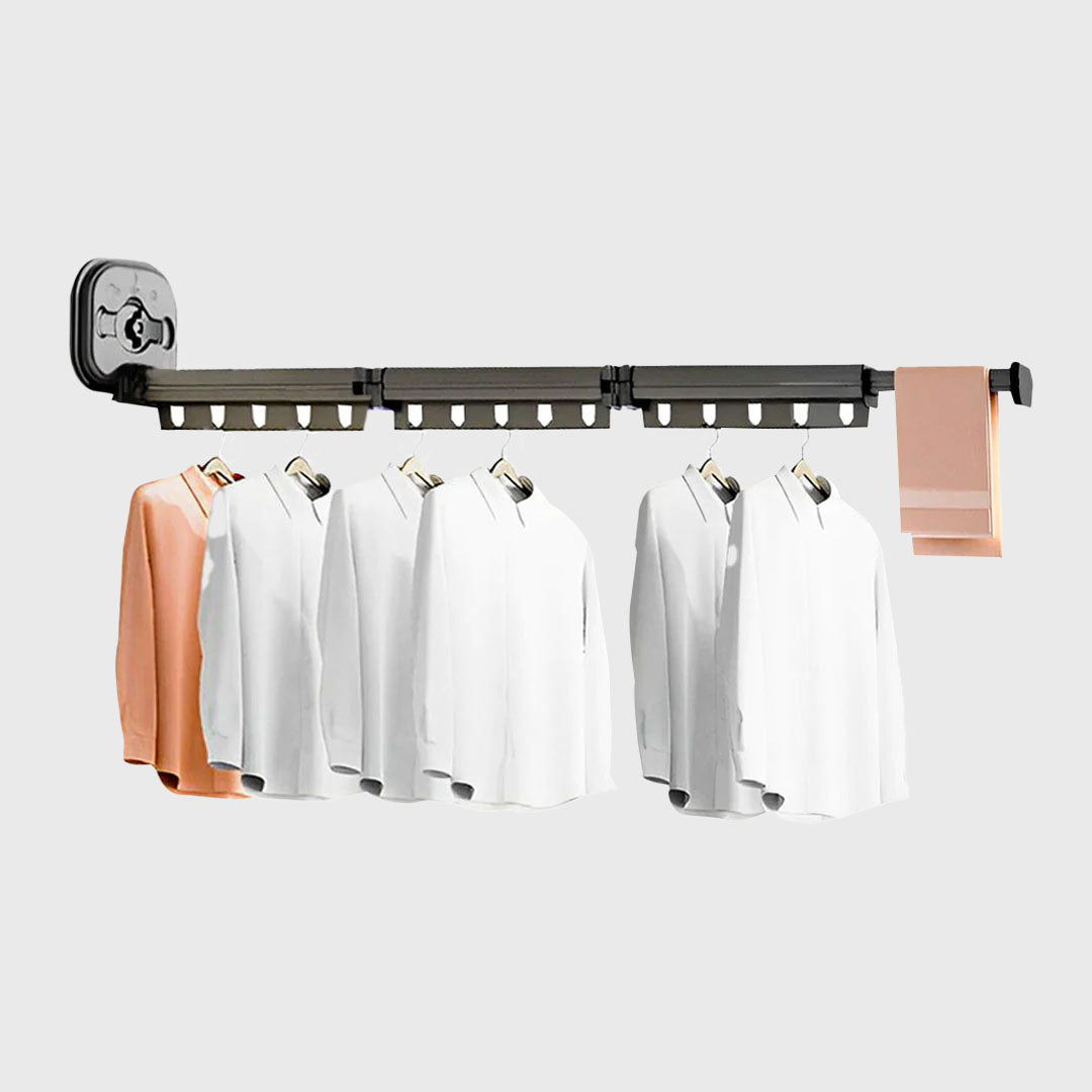 SOGA 127.5cm Suction-Mounted Retractable Clothing Drying Rack Foldable Hanger